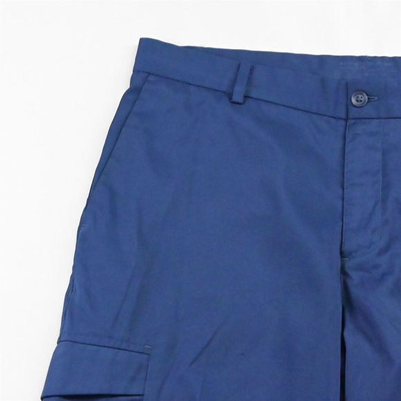 Nike 32 x 10" Navy Blue 882066 Tech Flat Front Dri Fit Tour Golf Cargo Shorts - Picture 2 of 5